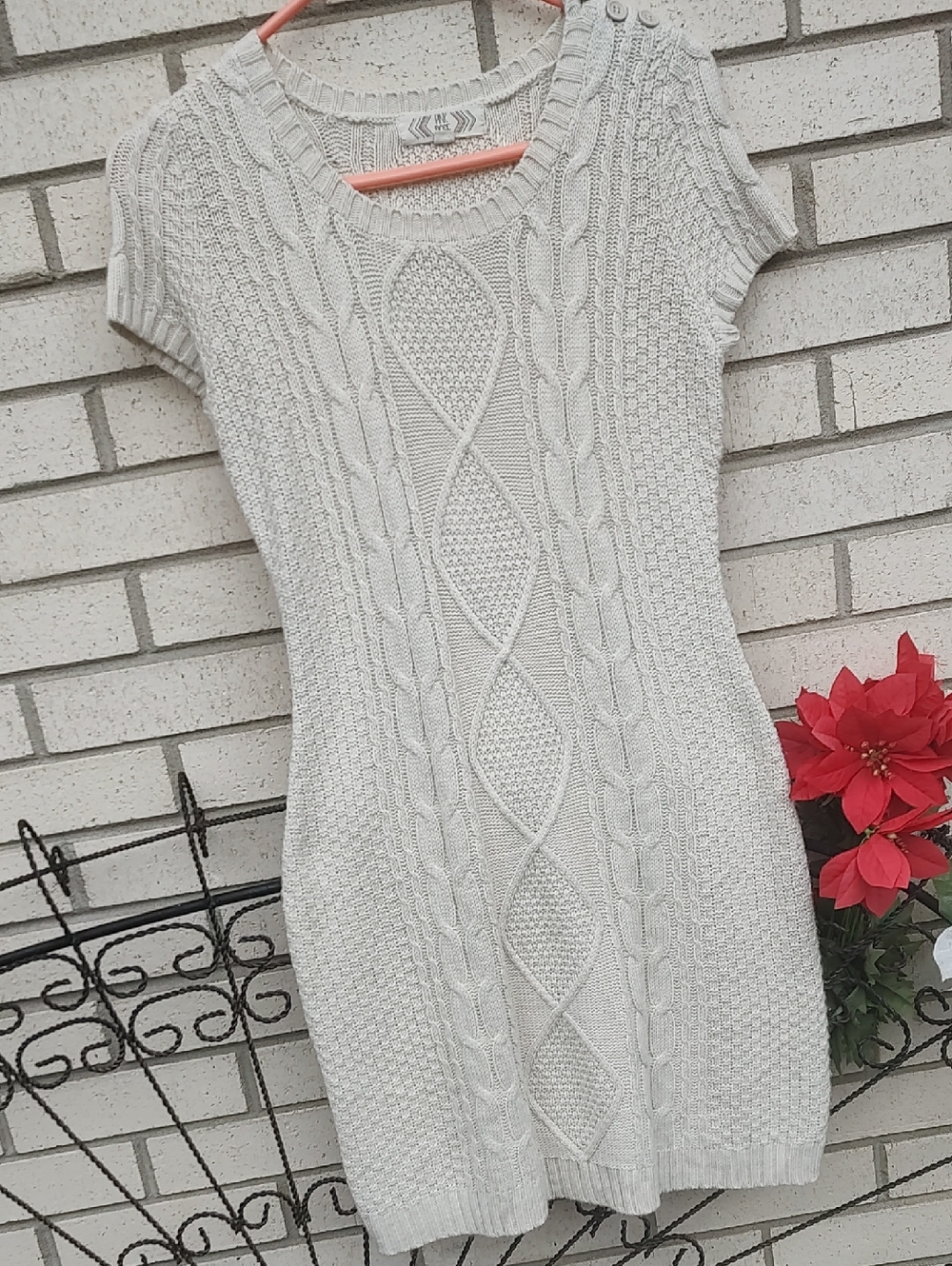 White Sweater Dress - Picture 5 of 9